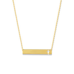 Mini Bar Necklace in 14K Gold | Zales