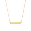 Thumbnail Image 0 of Double Paw Print Cutout Bar Necklace in 14K Gold