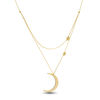 Thumbnail Image 1 of Double Star and Crescent Moon Double Strand Pendant in 14K Gold