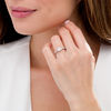 Thumbnail Image 2 of 1/2 CT. T.W. Diamond Frame Crossover Shank Engagement Ring in 10K White Gold