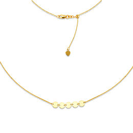 Mini Disc Choker Necklace in 14K Gold - 16&quot;