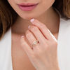 Thumbnail Image 2 of 1/2 CT. T.W. Composite Diamond Heart Frame Split Shank Engagement Ring in 10K Gold
