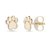 Thumbnail Image 0 of Heart-Shaped Dog Paw Print Stud Earrings in 14K Gold