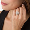 Thumbnail Image 2 of 1-1/2 CT. T.W. Baguette and Round Diamond Chevron Solitaire Enhancer in 14K White Gold