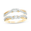 Thumbnail Image 1 of 1/2 CT. T.W. Diamond Crossover Solitaire Enhancer in 10K Two-Tone Gold