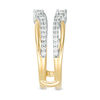 Thumbnail Image 4 of 1/2 CT. T.W. Diamond Crossover Solitaire Enhancer in 10K Two-Tone Gold