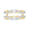 Thumbnail Image 6 of 1/2 CT. T.W. Diamond Crossover Solitaire Enhancer in 10K Two-Tone Gold