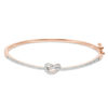 Thumbnail Image 1 of 1/2 CT. T.W. Diamond Pretzel Knot Bangle in 10K Rose Gold