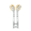 Thumbnail Image 4 of 3/8 CT. T.W. Diamond Infinity Chevron Solitaire Enhancer in 10K Two-Tone Gold