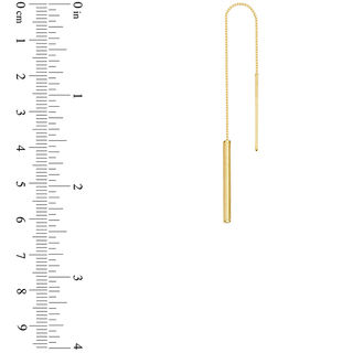 Linear Bar Threader Earrings in 14K Gold | Zales