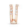 Thumbnail Image 3 of 1/2 CT. T.W. Baguette and Round Diamond Alternating Art Deco Vintage-Style Solitaire Enhancer in 10K Rose Gold