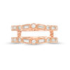 Thumbnail Image 4 of 1/2 CT. T.W. Baguette and Round Diamond Alternating Art Deco Vintage-Style Solitaire Enhancer in 10K Rose Gold