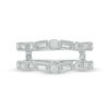 Thumbnail Image 5 of 1/2 CT. T.W. Baguette and Round Diamond Alternating Art Deco Vintage-Style Solitaire Enhancer in 10K White Gold