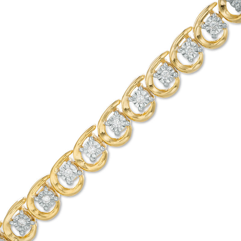 1/2 CT. T.W. Diamond Tennis Bracelet in 10K Gold