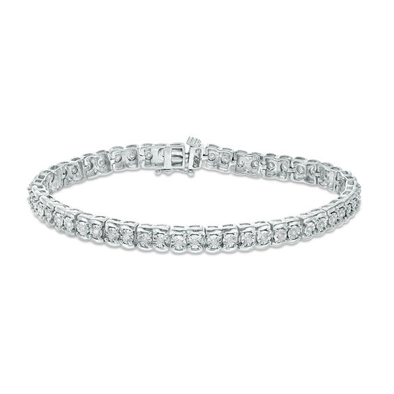 1/2 CT. T.w. Diamond Tennis Bracelet in Sterling Silver - 7.25"