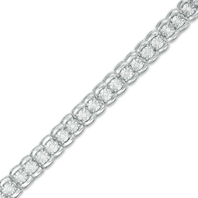 1/4 CT. T.W. Diamond Tennis Bracelet in Sterling Silver - 7.25"