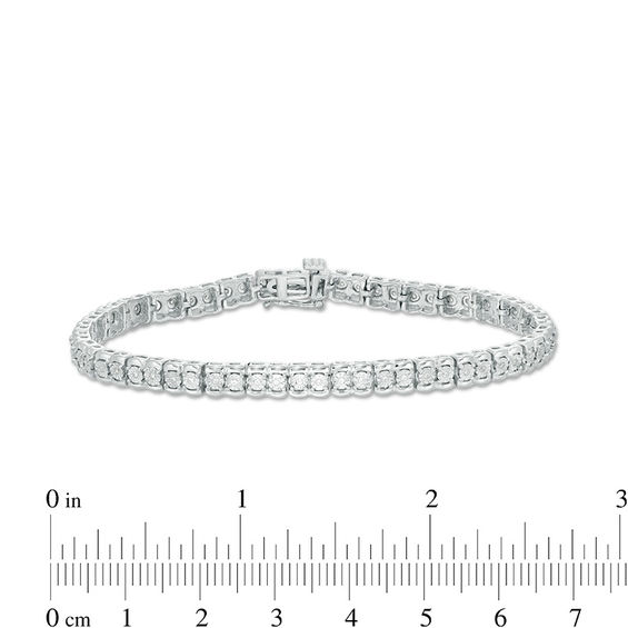 1/4 CT. T.w. Diamond Tennis Bracelet in Sterling Silver - 7.25"