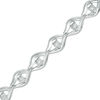 Thumbnail Image 1 of 1/10 CT. T.W. Diamond Open Flame Link Bracelet in Sterling Silver - 7.25"