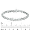 Thumbnail Image 3 of 1/2 CT. T.W. Multi-Diamond "XO" Bracelet in Sterling Silver - 7.25"