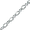 Thumbnail Image 1 of 1/5 CT. T.W. Diamond Open Marquise Link Bracelet in Sterling Silver - 7.25"