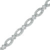 Thumbnail Image 0 of 1/5 CT. T.W. Diamond Open Marquise Link Bracelet in Sterling Silver - 7.25"