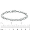 Thumbnail Image 3 of 1/5 CT. T.W. Diamond Open Marquise Link Bracelet in Sterling Silver - 7.25"