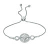 Thumbnail Image 1 of 1/20 CT. T.W. Diamond Compass Bolo Bracelet in Sterling Silver - 9.5"