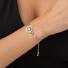 Thumbnail Image 1 of 1/20 CT. T.W. Diamond Compass Bolo Bracelet in Sterling Silver - 9.5"