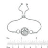 Thumbnail Image 2 of 1/20 CT. T.W. Diamond Compass Bolo Bracelet in Sterling Silver - 9.5"