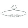 Thumbnail Image 1 of Diamond Accent "Faith" Bolo Bracelet in Sterling Silver - 9.5"