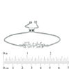 Thumbnail Image 3 of Diamond Accent "Faith" Bolo Bracelet in Sterling Silver - 9.5"