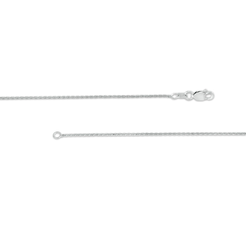 Wheat Chain Anklet in 14K White Gold - 10"