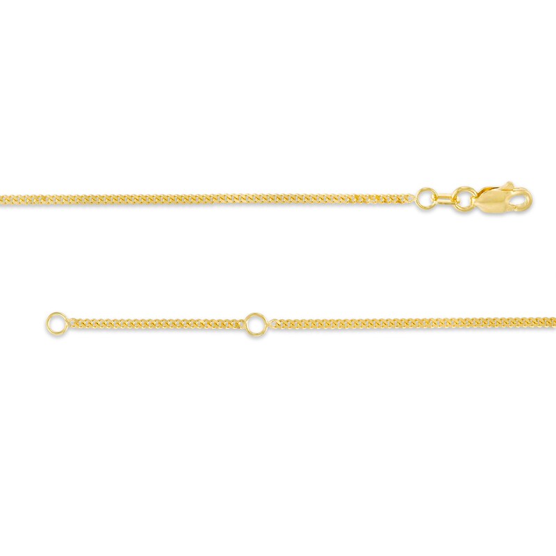 040 Gauge Curb Chain Anklet in 14K Gold - 10"