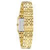 Thumbnail Image 2 of Ladies' Bulova Modern Diamond Accent Gold-Tone Watch with Rectangular Black Dial (Model: 97P135)