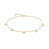 Thumbnail Image 0 of Heart Station Anklet in 14K Gold - 10"