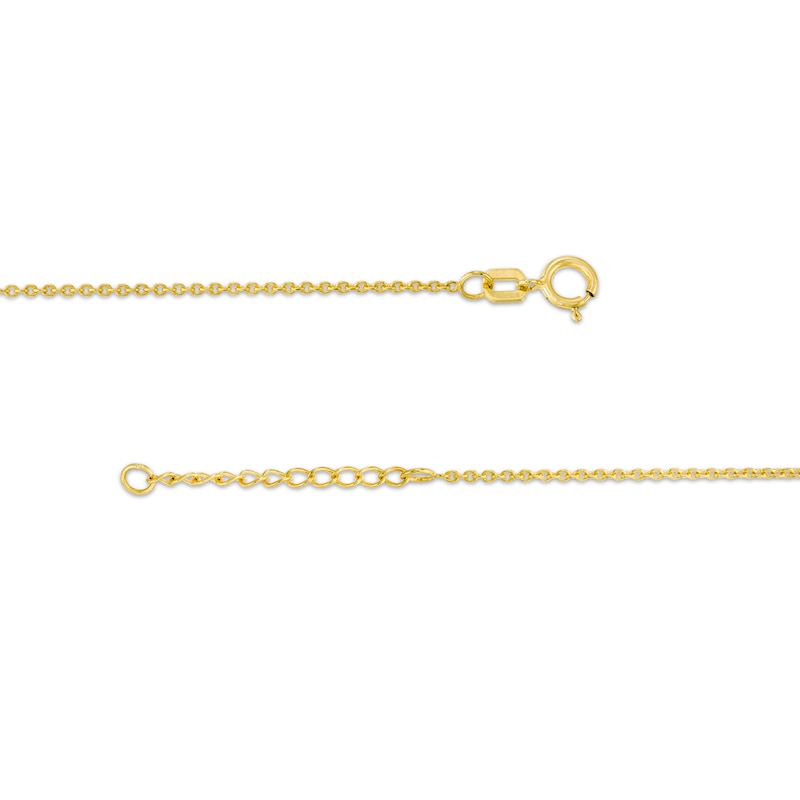 Main Image 3 of Heart Station Anklet in 14K Gold - 10&quot;