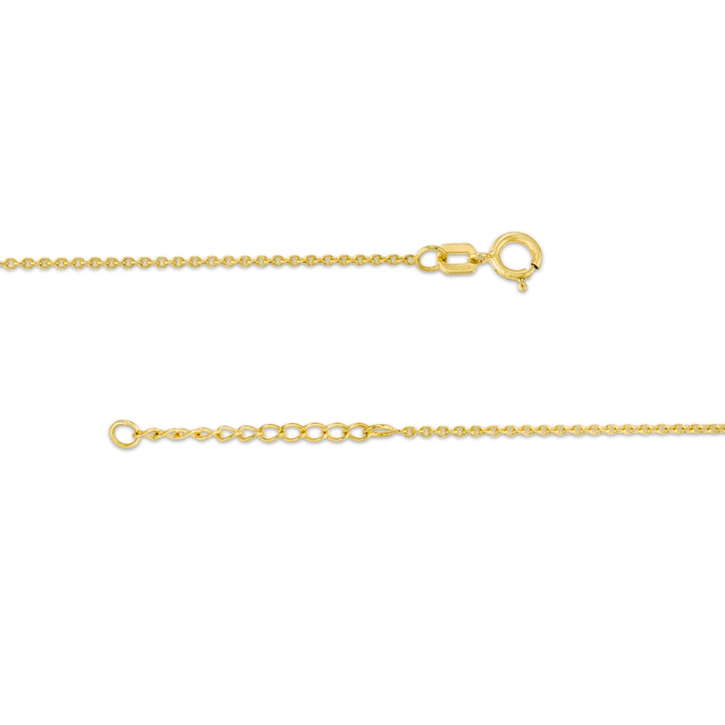 Heart Station Anklet in 14K Gold - 10"