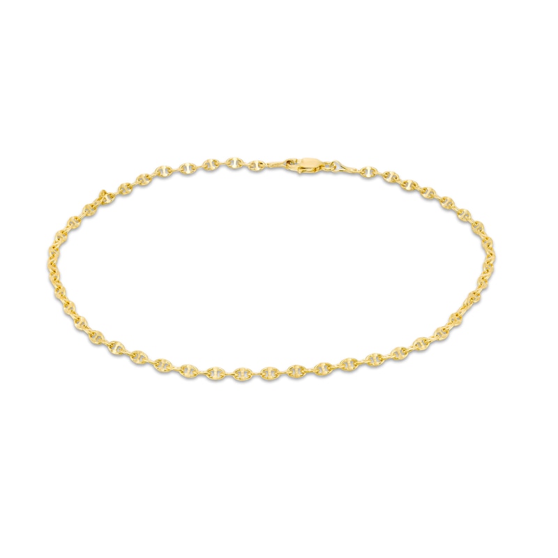 Main Image 1 of 060 Gauge Valentino Chain Anklet in 14K Gold - 10"