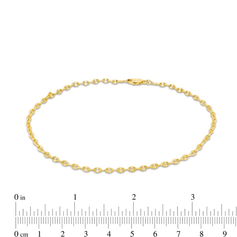 Main Image 4 of 060 Gauge Valentino Chain Anklet in 14K Gold - 10"