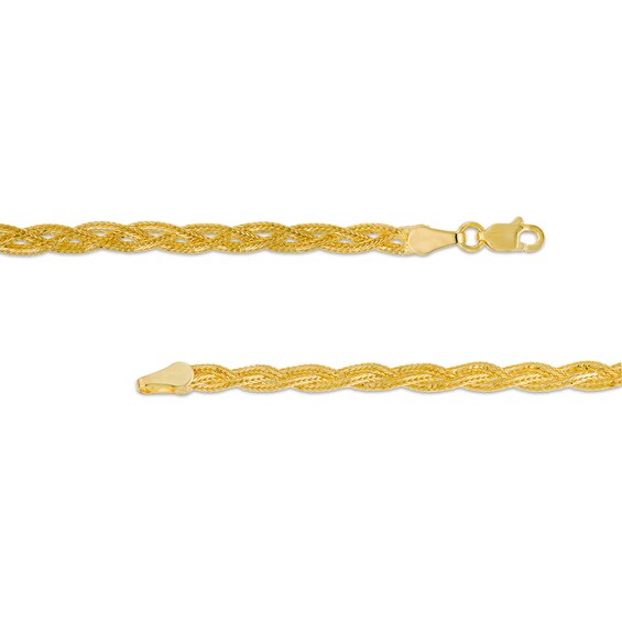 Braided Foxtail Anklet in 14K Gold - 10"