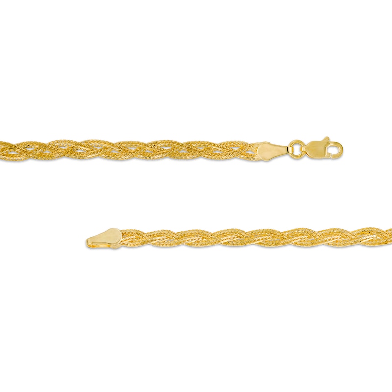 Main Image 3 of Braided Foxtail Anklet in 14K Gold - 10"