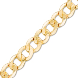 11.3mm Curb Chain Bracelet in 10K Gold - 9"