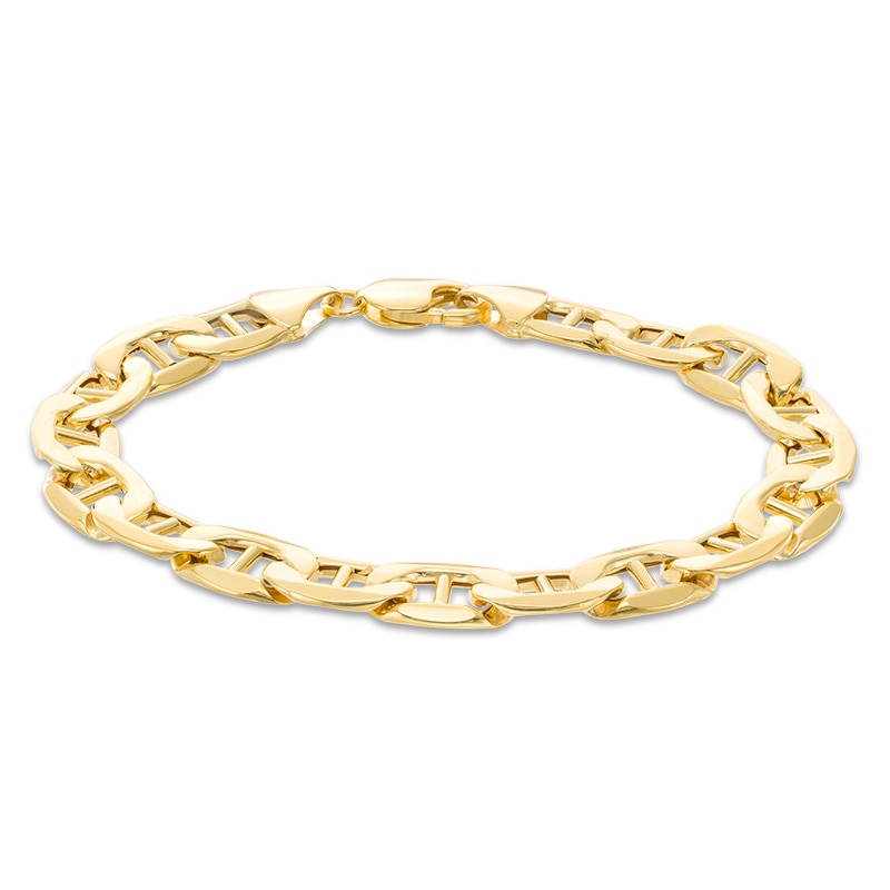 Main Image 4 of 10.3mm Mariner Link Chain Bracelet in 10K Gold - 9"