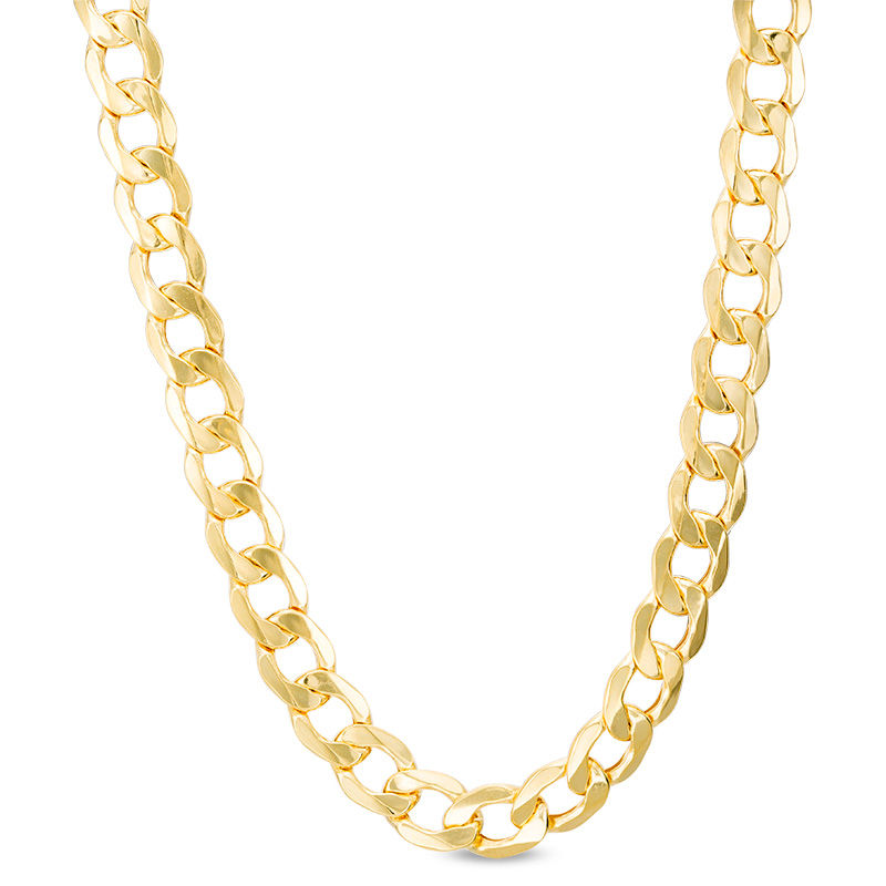 Made in Italy Men's 4.7mm Diamond-Cut Curb Chain Necklace in 14K