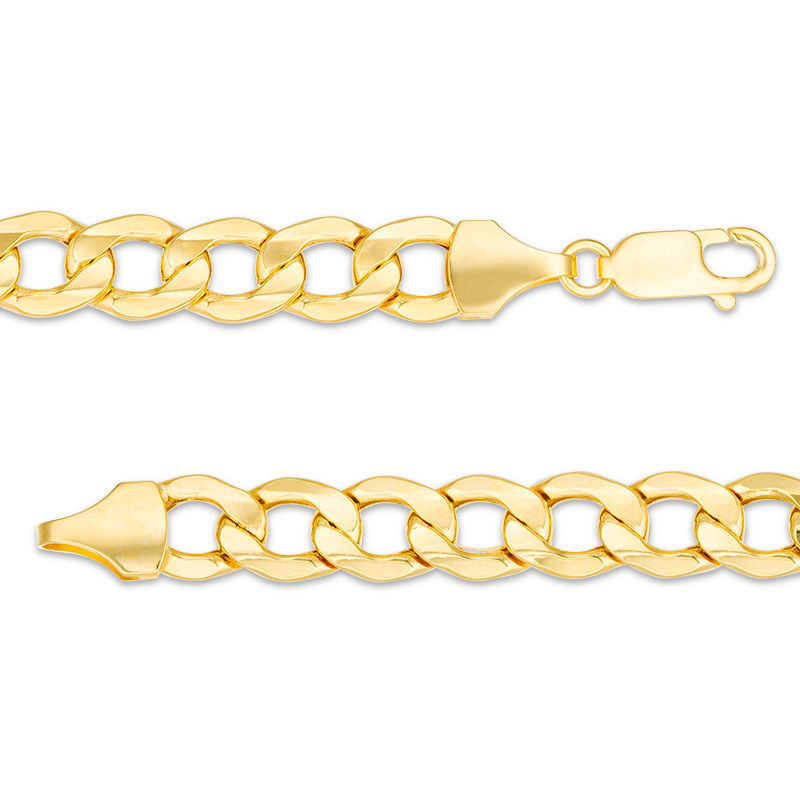 Men's 7.0mm Light Curb Chain Necklace in 14K Gold - 28"