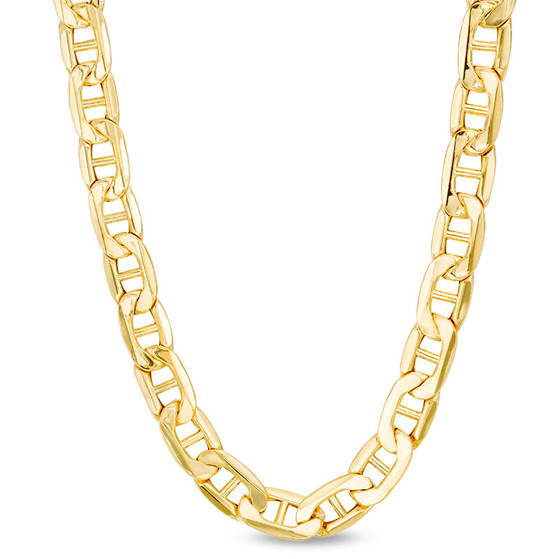 Men's 8.0mm Mariner Link Chain Necklace in 10K Gold - 22