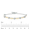 Thumbnail Image 3 of 1/4 CT. T.W. Composite Diamond Station Bracelet in Sterling Silver and 10K Gold - 7.25"