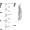 Thumbnail Image 3 of 1/2 CT. T.W. Diamond Layered Hoop Earrings in Sterling Silver and 10K Rose Gold