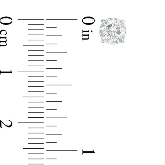1 CT. T.w. Certified Diamond Solitaire Stud Earrings in 14K White Gold (I/Si2)