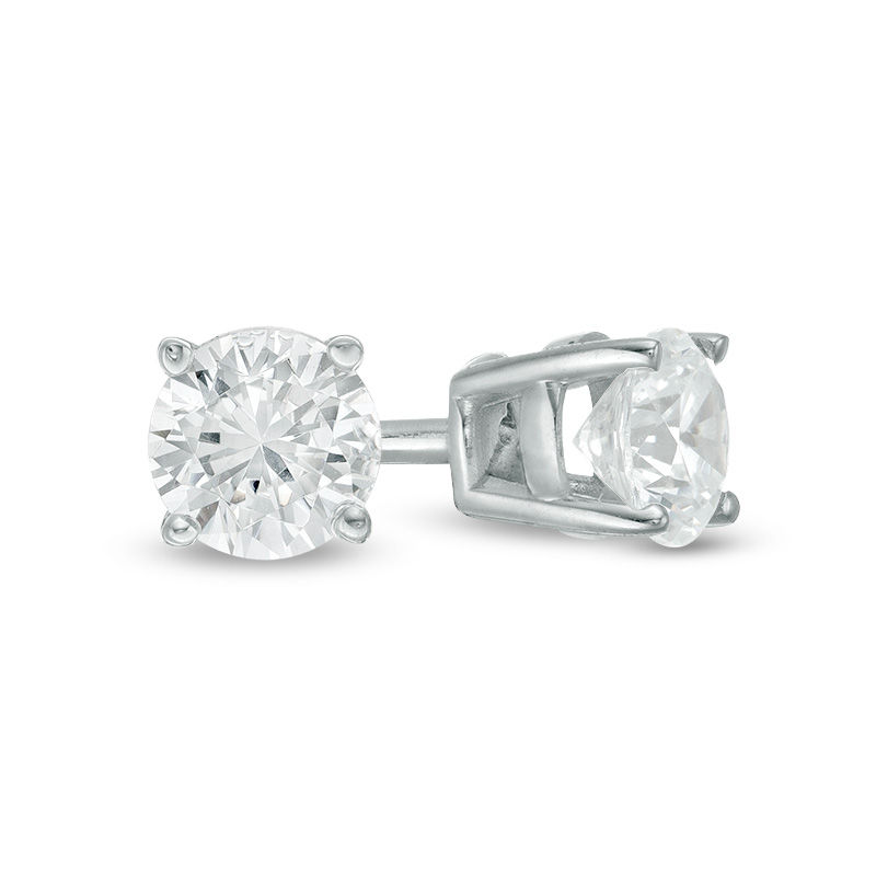Main Image 1 of 1/4 CT. T.W. Certified Diamond Solitaire Stud Earrings in 14K White Gold (I/SI2)